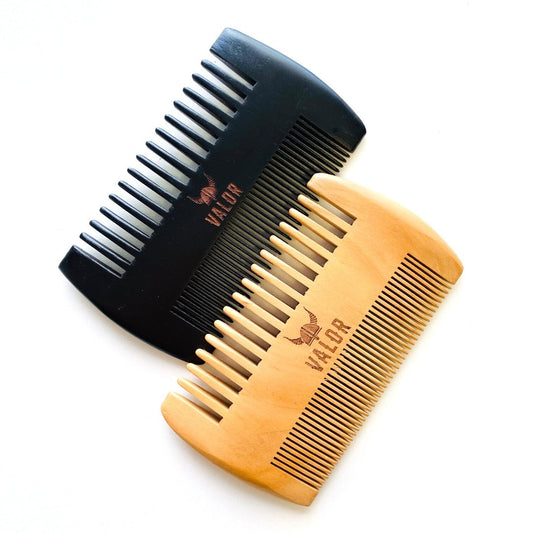 Wooden Beard Comb Black V534-VA127