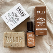 Tame Duo - Beard Tamer Firewood + Valor original Soap V534-VA163