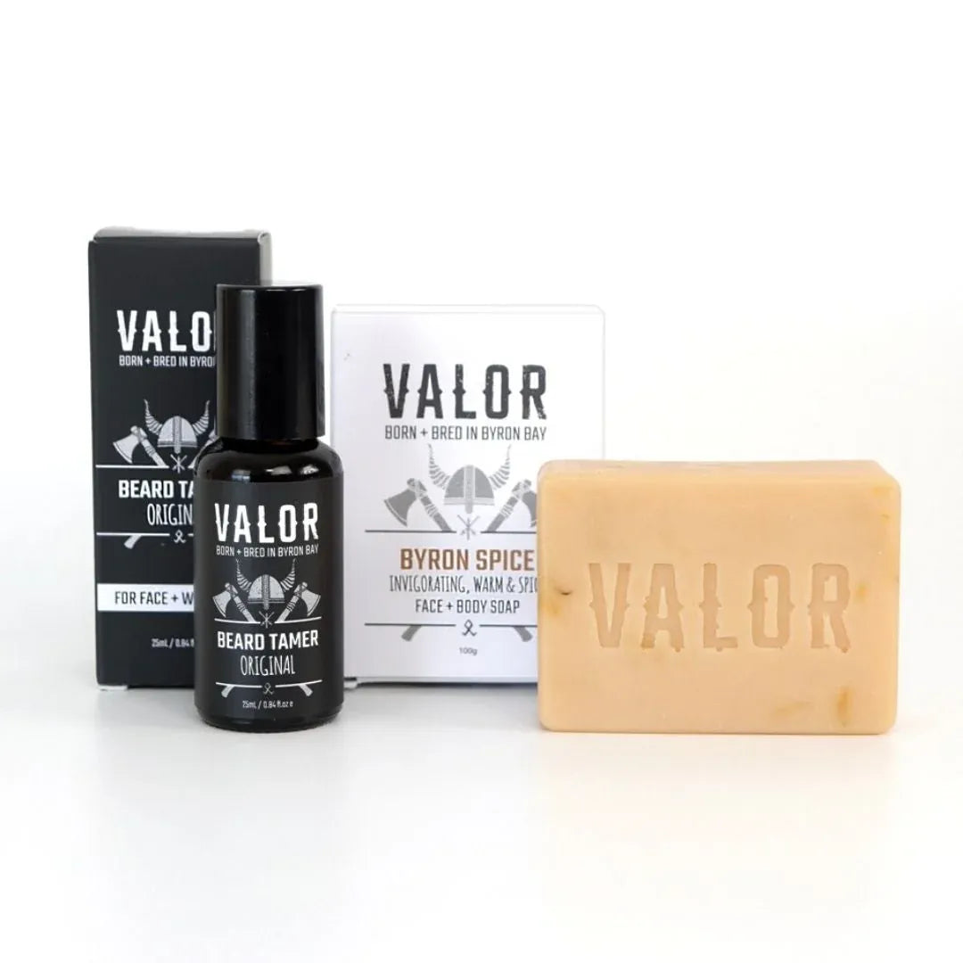 Tame Duo - Beard Tamer Firewood + Valor original Soap V534-VA163