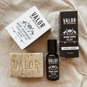 Tame Duo - Beard Tamer Firewood + Valor original Soap V534-VA163