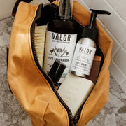 Waxed Canvas Toiletry Bag - Mustard V534-VA183
