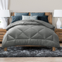 Luxor Australian Made All Season Grey 400GSM Bamboo Blend Quilt King Single V535-400G-BAMBOO-QUILT-KS-GRY