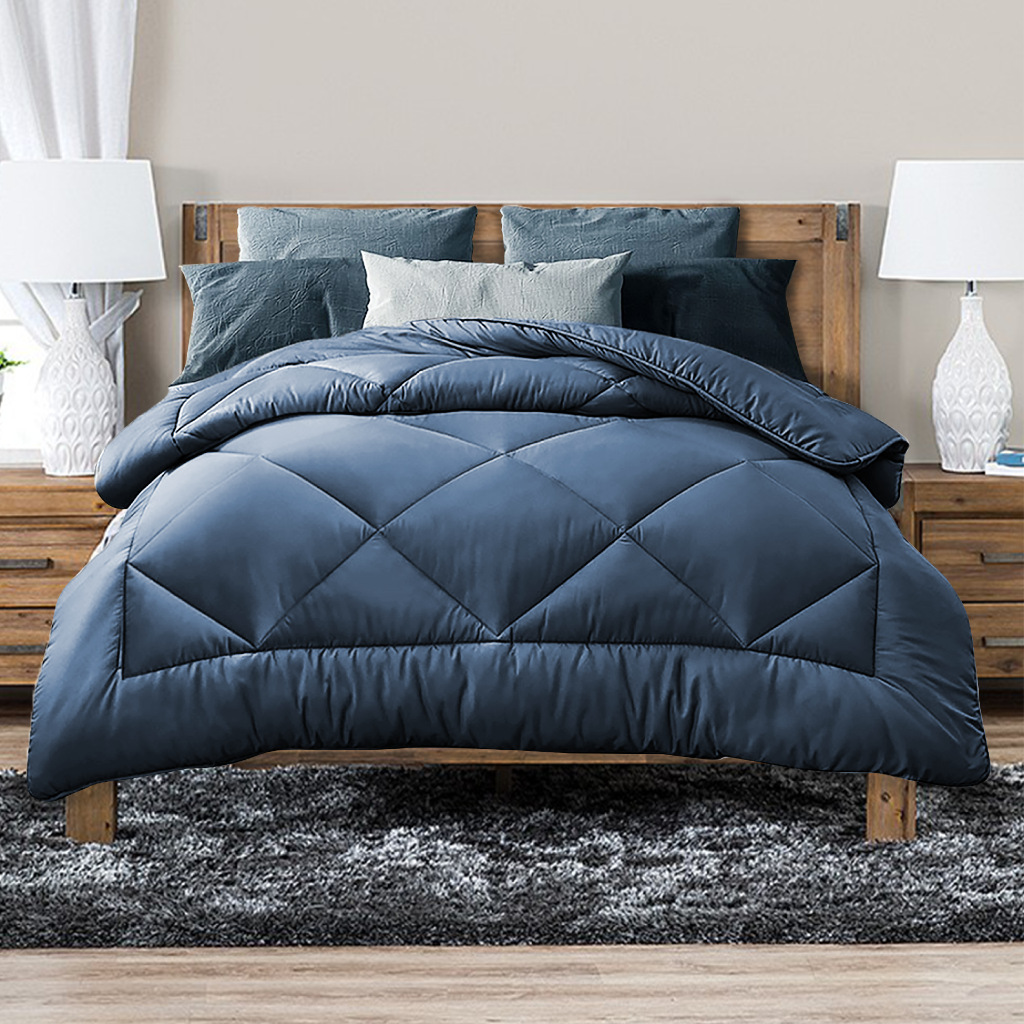 Luxor Australian Made All Season Ocean 400GSM Bamboo Blend Quilt Queen V535-400G-BAMBOO-QUILT-Q-BLU