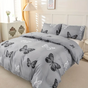Dreamfields - Mono Papilio Quilt Cover Set - (2pcs, Single Size) V535-QC-MONO-PAPILIO-S