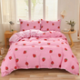 Dreamfields - Strawberry Dream Quilt Cover Set - (3pcs, Double Size) V535-QC-STRAWBERRY-DREAM-D