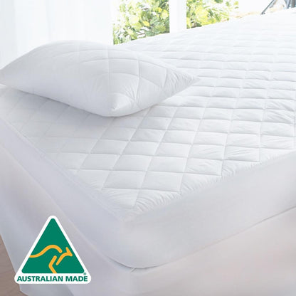 Luxor Aus Made Fully Fitted Cotton Quilted Mattress Protector (King Single) V535-QUILTED-MP-KS