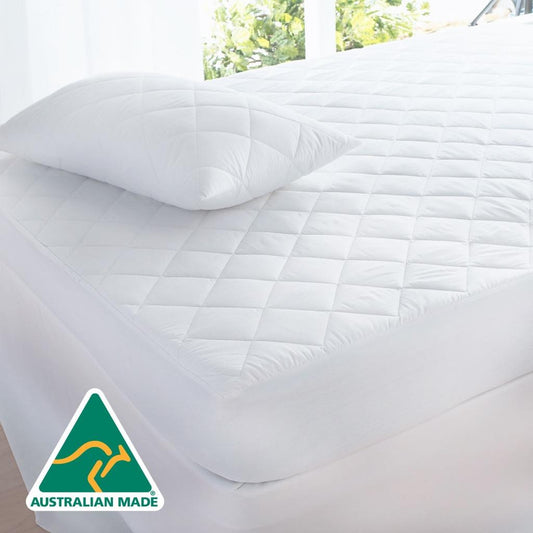 Luxor Aus Made Fully Fitted Cotton Quilted Mattress Protector (Single) V535-QUILTED-MP-S