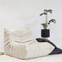 Vacuum-Packed, Comfy Mid Century Togo Lounge Sofa Modern Backrest White Corduroy Armless Retro Decorative V541-AMCHAIR-TOGO-WH