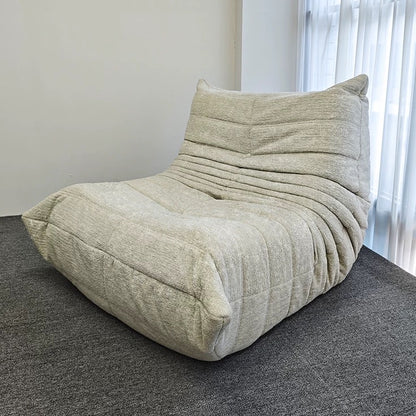 Vacuum-Packed, Comfy Mid Century Togo Lounge Sofa Modern Backrest White Corduroy Armless Retro Decorative V541-AMCHAIR-TOGO-WH