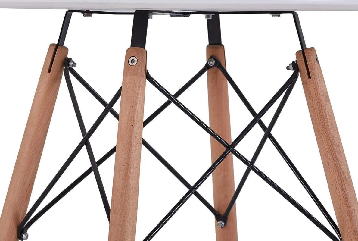 Wood Dining Table for 2-4 People,80cm DIA Modern Round Kitchen Table with Wood Legs for Dining Room, Living V541-AWS-017-1