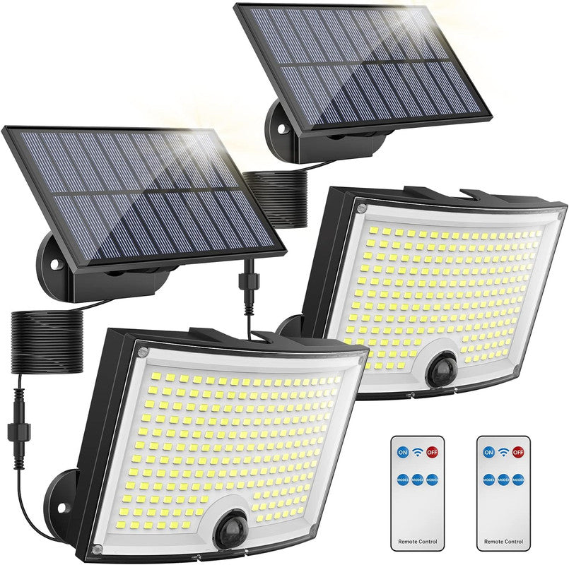 KagoLing Solar Lights Outdoor 202 LED Motion Sensor Lights IP65 Waterproof 120 Degree Beam Angle Solar Garden V541-SOLAR-LED-W-2