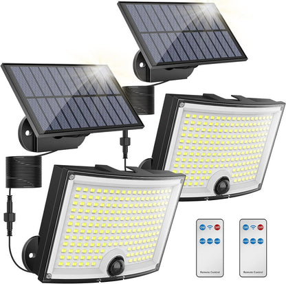 KagoLing Solar Lights Outdoor 202 LED Motion Sensor Lights IP65 Waterproof 120 Degree Beam Angle Solar Garden V541-SOLAR-LED-W-2