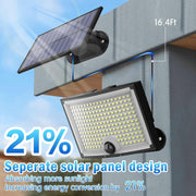 KagoLing Solar Lights Outdoor 202 LED Motion Sensor Lights IP65 Waterproof 120 Degree Beam Angle Solar Garden V541-SOLAR-LED-W-2