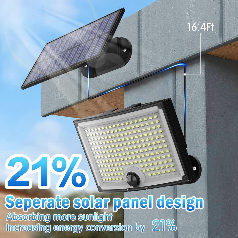 KagoLing Solar Lights Outdoor 202 LED Motion Sensor Lights IP65 Waterproof 120 Degree Beam Angle Solar Garden V541-SOLAR-LED-W-2