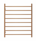 Premium Brushed Rose Gold Towel Rack - 8 Bars, Round Design, AU Standard, 1000x850mm Wide V549-10085ROUNDBRUSHROSE