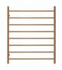 Premium Brushed Rose Gold Towel Rack - 8 Bars, Round Design, AU Standard, 1000x850mm Wide V549-10085ROUNDBRUSHROSE