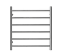 Premium Brushed Chrome Towel Rack - 6 Bars, Round Design, AU Standard, 650x620mm Wide V549-6562ROUNDBRUSHCHROME