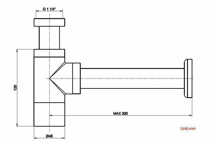 2023 Brushed Nickel p trap ROUND BOTTLE TRAP 32/40 mm WASTE for wall hung basin vanit V549-BOTTLENICKEL