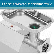 1.63HP Commercial Meat Mincer- Electric Grinder & Sausage Maker Filler 1200W V549-EB284177046047