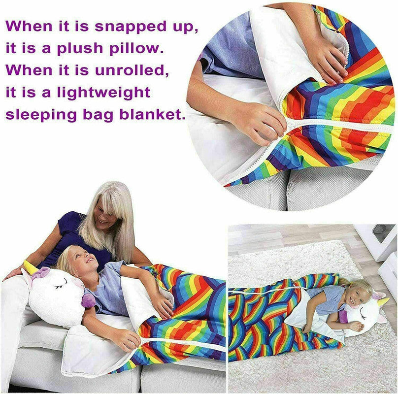 2022 Sleeping Bag Happy Nappers Kids Children Blanket Winter fluffy warm Xmas Gift V549-EB304146043427