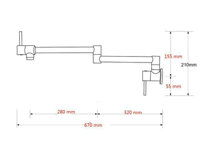 2023 Brushed Gold Kitchen tap Wall Mounted Pot Filler Single Cold Water inlet V549-GOLDPOTNEW