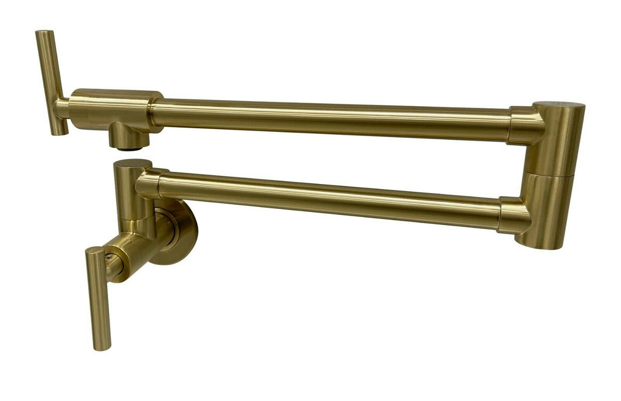 2023 Brushed Gold Kitchen tap Wall Mounted Pot Filler Single Cold Water inlet V549-GOLDPOTNEW