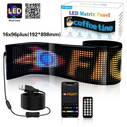 Programmable LED Matrix Panel Flexible Screen IP65 with APP Control 192*898mm V558-GP-LEDS-03
