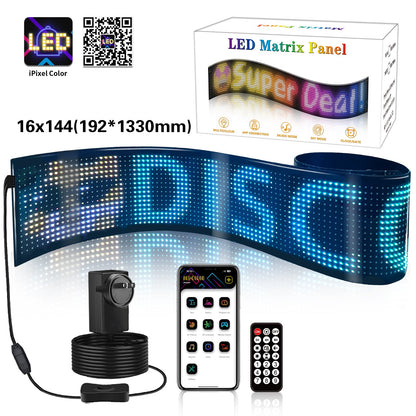 Programmable LED Matrix Panel Flexible Screen IP65 with APP Control 192*1330mm V558-GP-LEDS-04