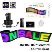 Programmable LED Matrix Panel Flexible Screen IP65 with APP Control 192*1762mm V558-GP-LEDS-05