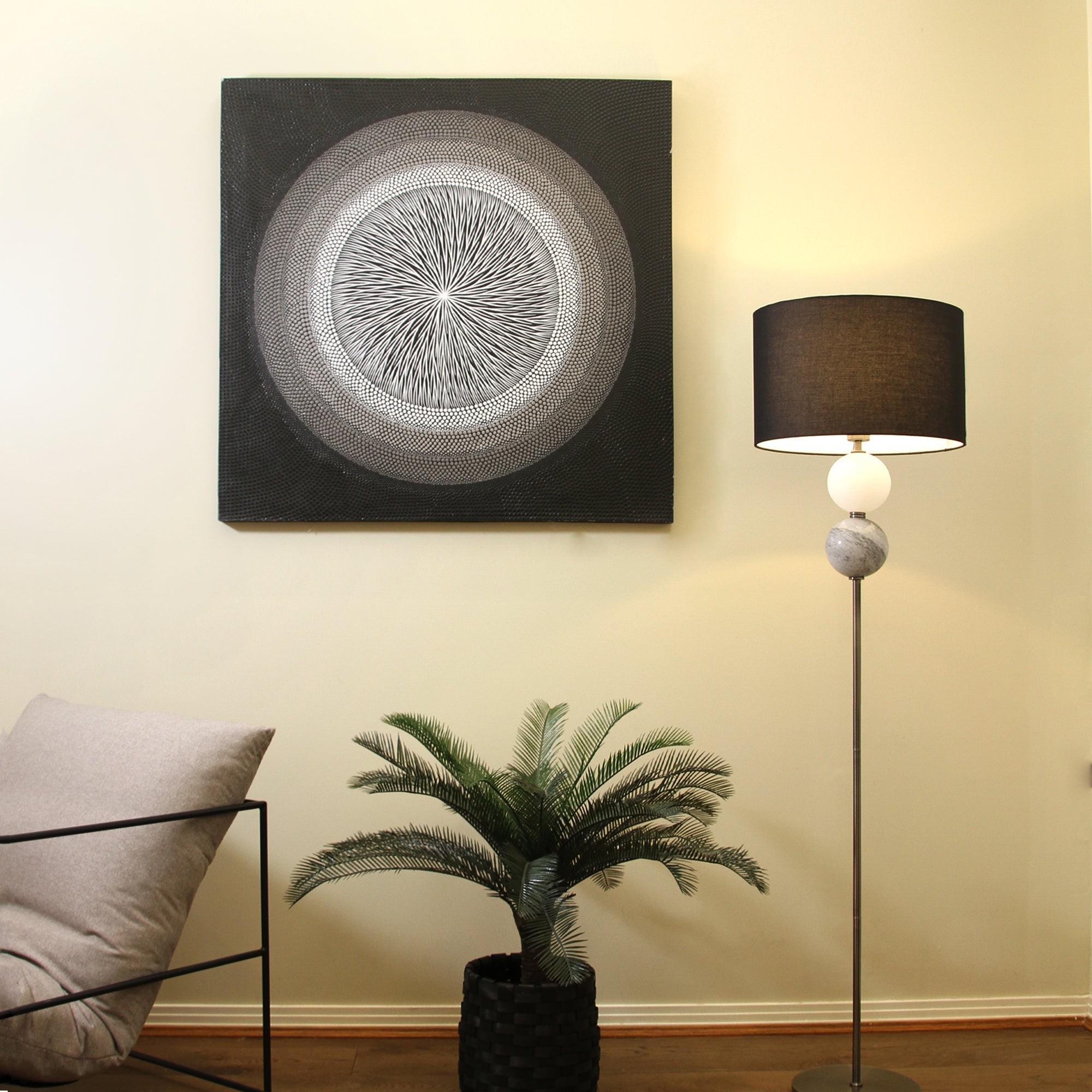 Murano Floor Lamp - Brass/Pewter V558-LL-27-0206PT