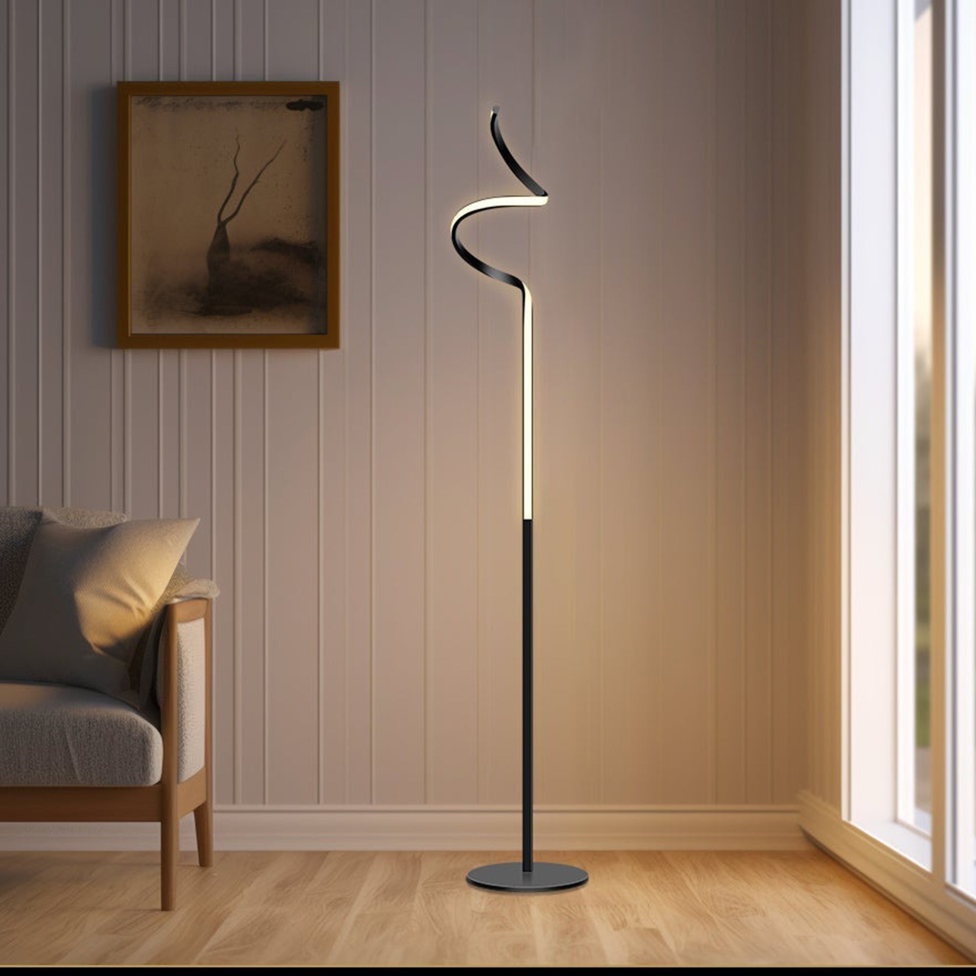 Chipper LED Floor Lamp - Black V558-LL-LED-12B