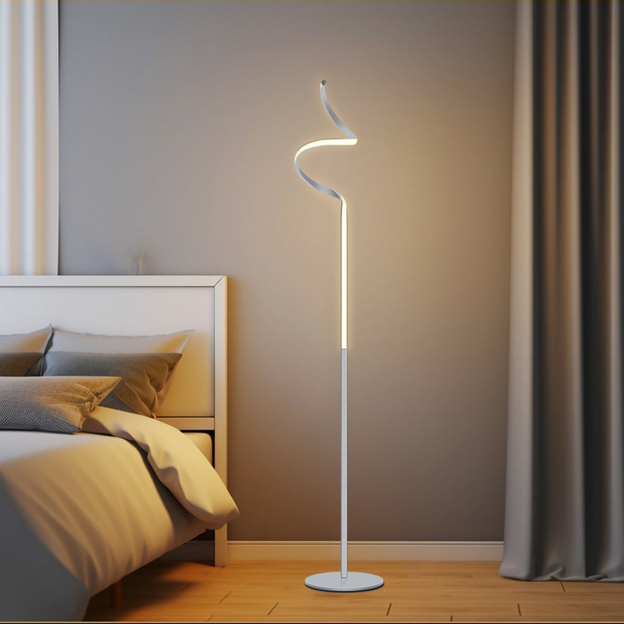 Chipper LED Floor Lamp - Chrome V558-LL-LED-12C