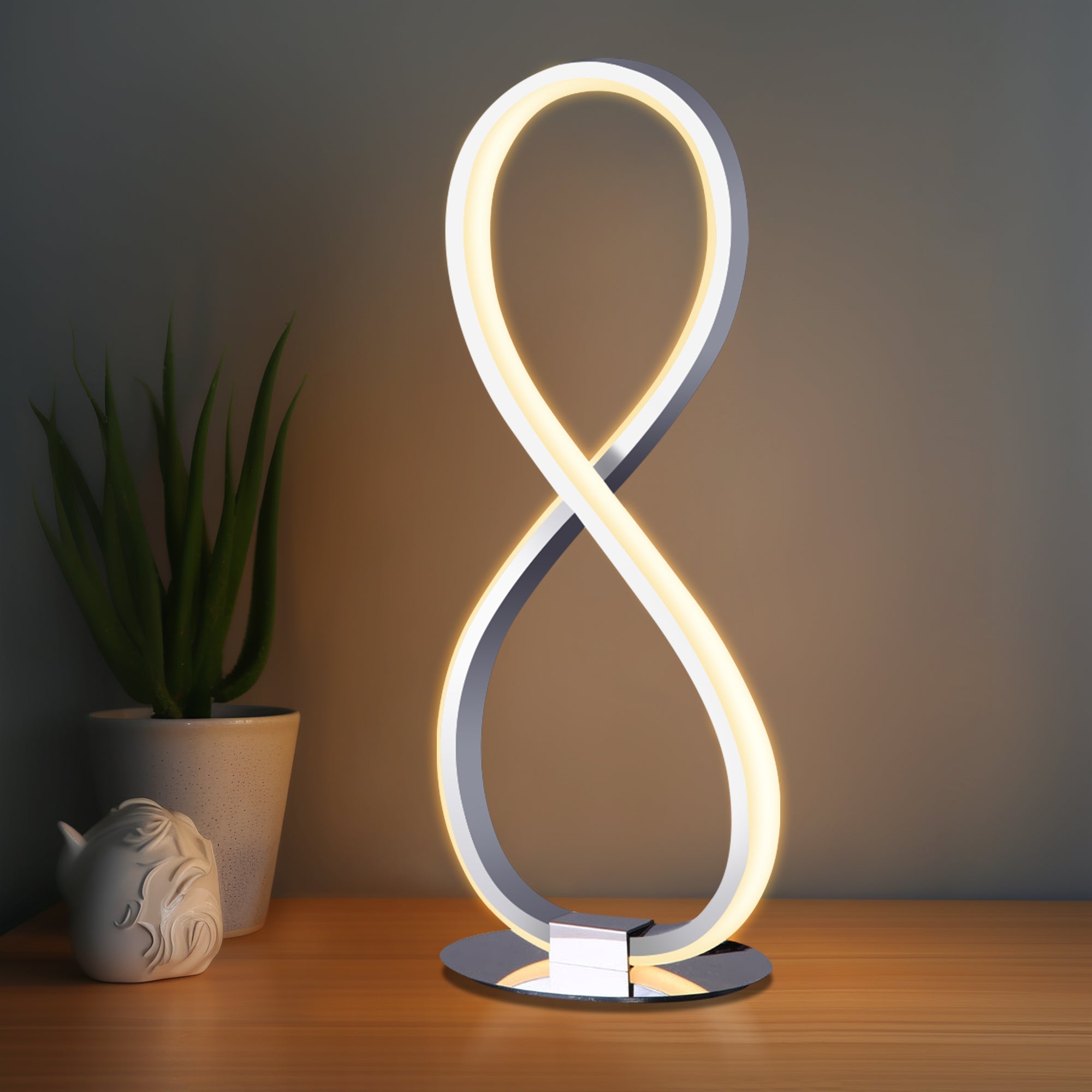 Infinite LED Table Lamp - Chrome V558-LL-LED-19C