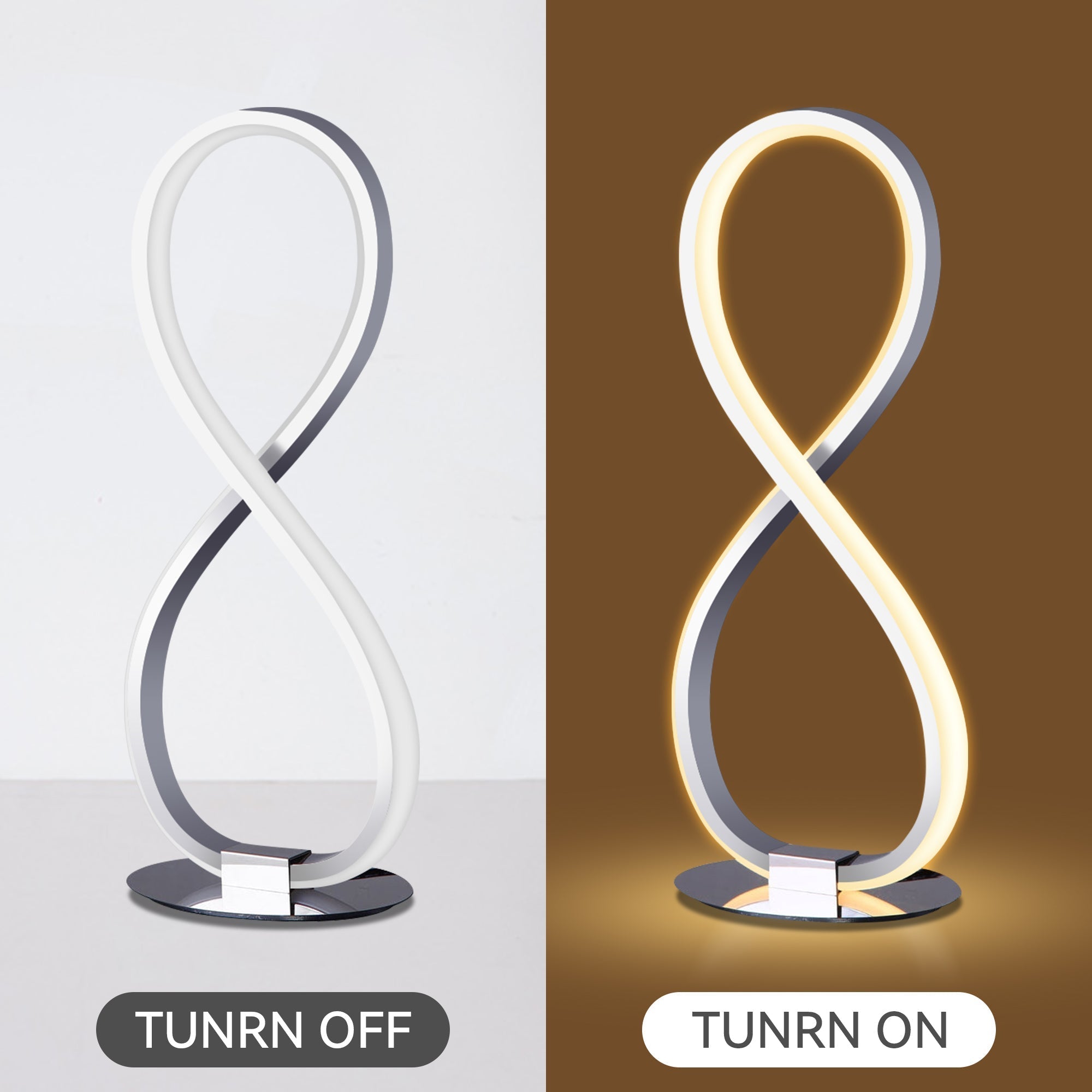 Infinite LED Table Lamp - Chrome V558-LL-LED-19C