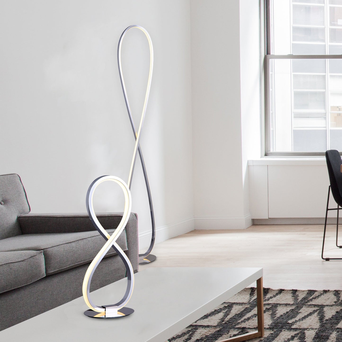 Infinite LED Table Lamp - Chrome V558-LL-LED-19C