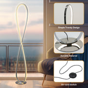 Infinite LED Floor Lamp - Chrome V558-LL-LED-20C