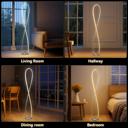 Infinite LED Floor Lamp - Chrome V558-LL-LED-20C
