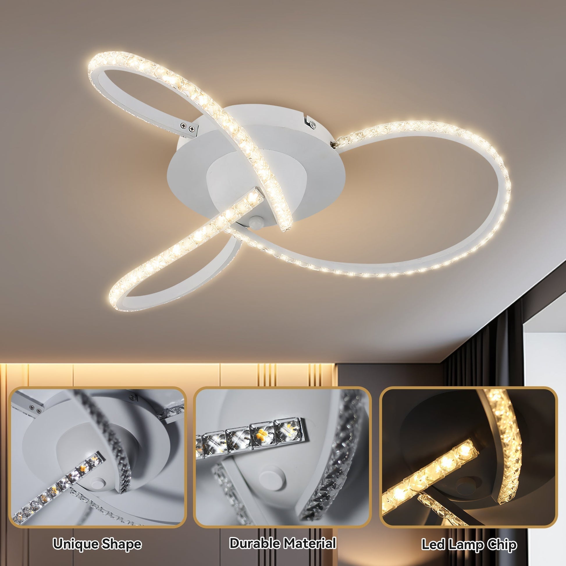 Irie Dimmable 3 Lights LED Ceiling Light - White V558-LL002CL011W