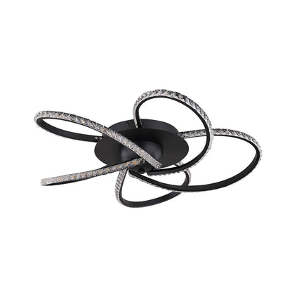 Irie Dimmable 5 Lights LED Ceiling Light - Black V558-LL002CL012B