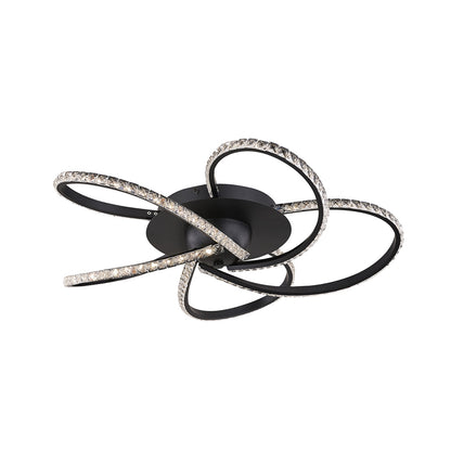 Irie Dimmable 5 Lights LED Ceiling Light - Black V558-LL002CL012B