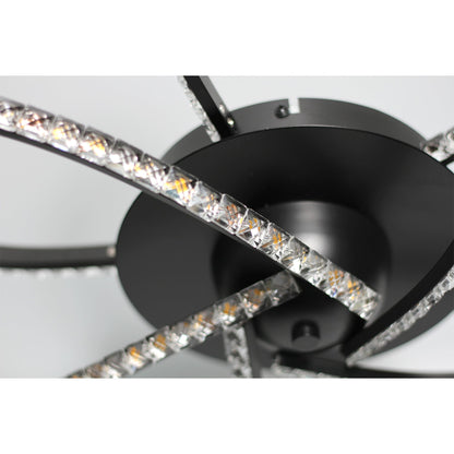 Irie Dimmable 5 Lights LED Ceiling Light - Black V558-LL002CL012B