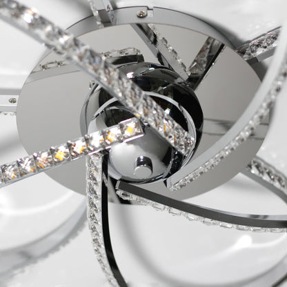 Irie Dimmable 5 Lights LED Ceiling Light - Chrome V558-LL002CL012CH