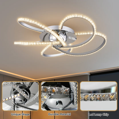 Irie Dimmable 5 Lights LED Ceiling Light - Chrome V558-LL002CL012CH