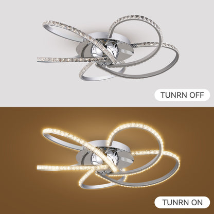 Irie Dimmable 5 Lights LED Ceiling Light - Chrome V558-LL002CL012CH