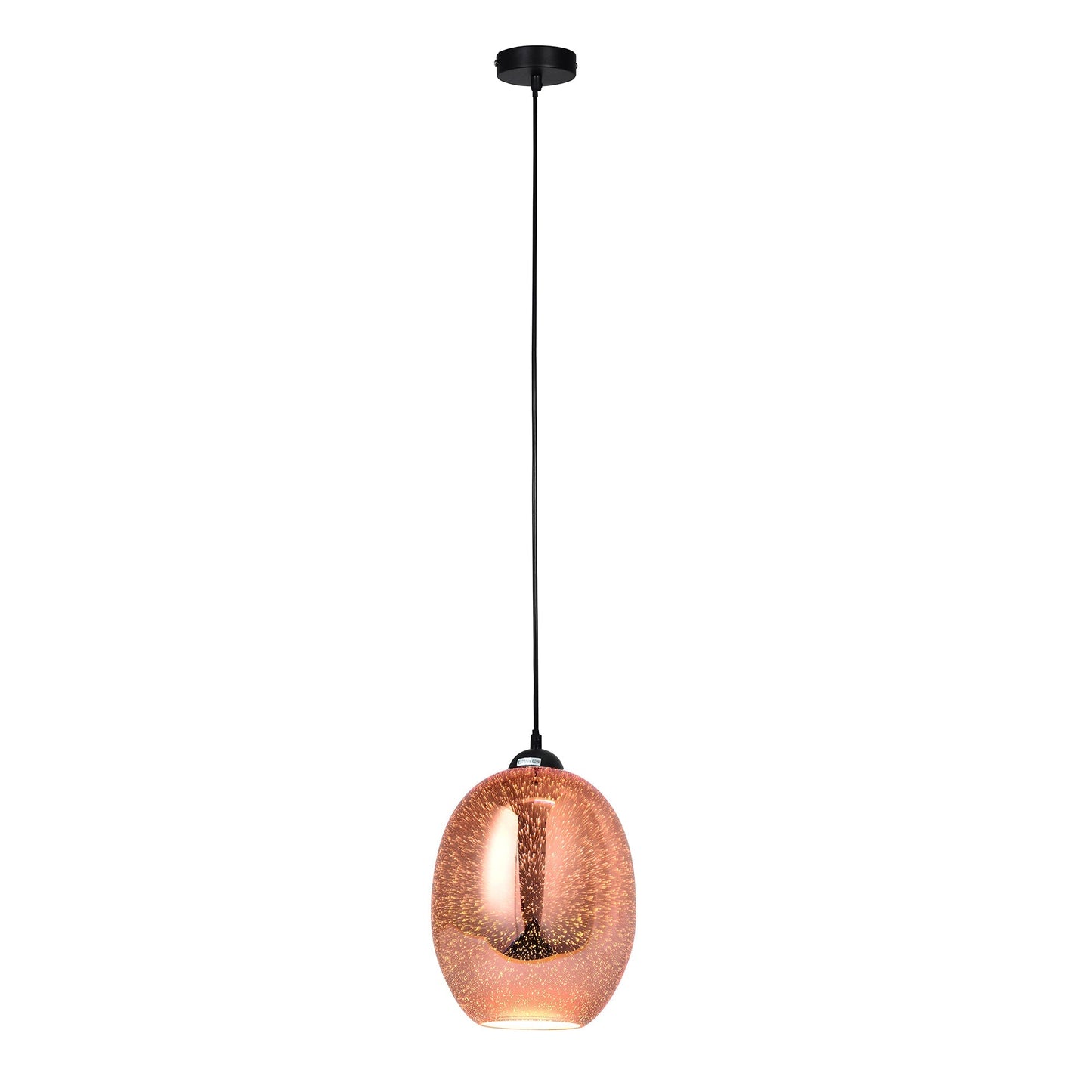 Moravian Glass Oval Pendant Light - Chrome V558-LL002PL026CH