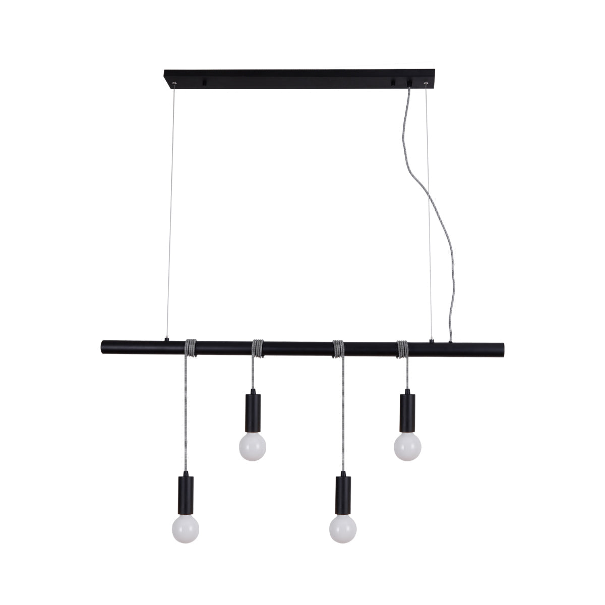 Bikkel 4 Lights Pendant Light - Black V558-LL002PL071B