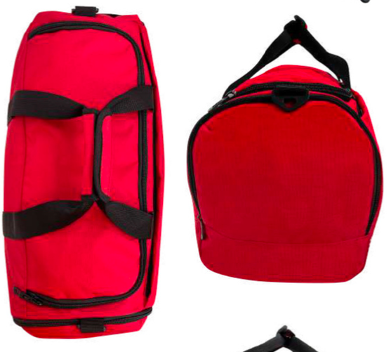 48 Litre FIB Sports Duffle Bag Duffel Gym Canvas Travel Foldable - Red V563-00023N-RED
