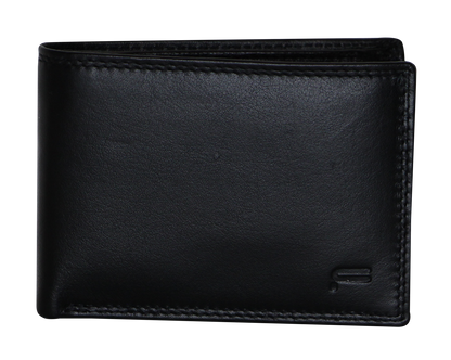 Futura Mens RFID Slim Genuine Leather Wallet - Black V563-00183L-BLACK