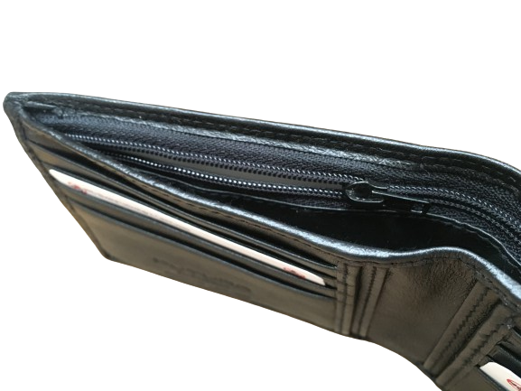 Futura Mens RFID Slim Genuine Leather Wallet - Black V563-00183L-BLACK