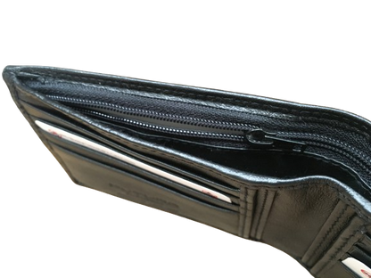 Futura Mens RFID Slim Genuine Leather Wallet - Black V563-00183L-BLACK